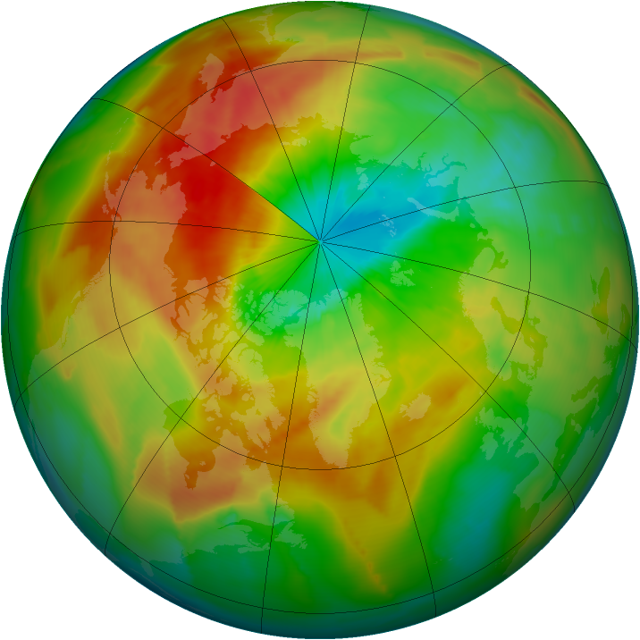 Arctic ozone map for 05 April 2011
